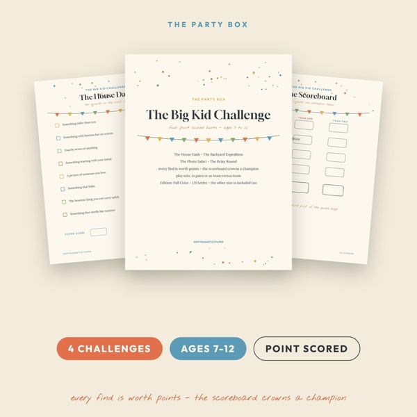 Tween Scavenger Hunt Printable | Indoor & Outdoor Birthday Party Game for Kids A