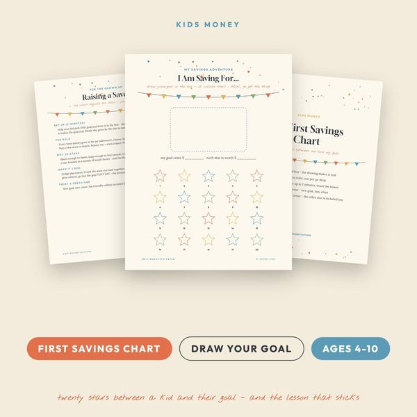 Kids Savings Chart Printable | Savings Goal Tracker for Kids, Draw & Color Rewar