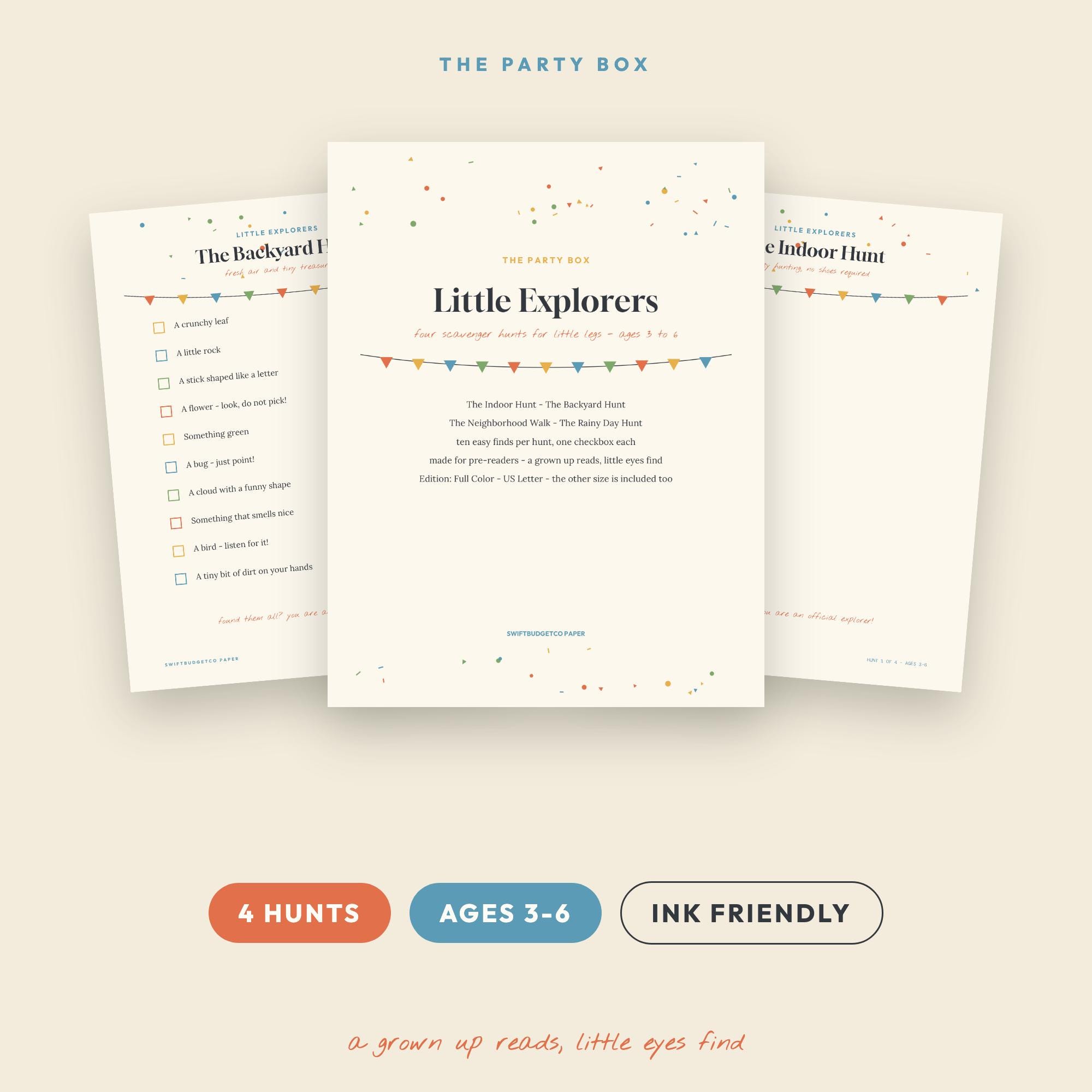 Toddler Scavenger Hunt Printable | Preschool Indoor & Outdoor Birthday Party Game Ages 3-6